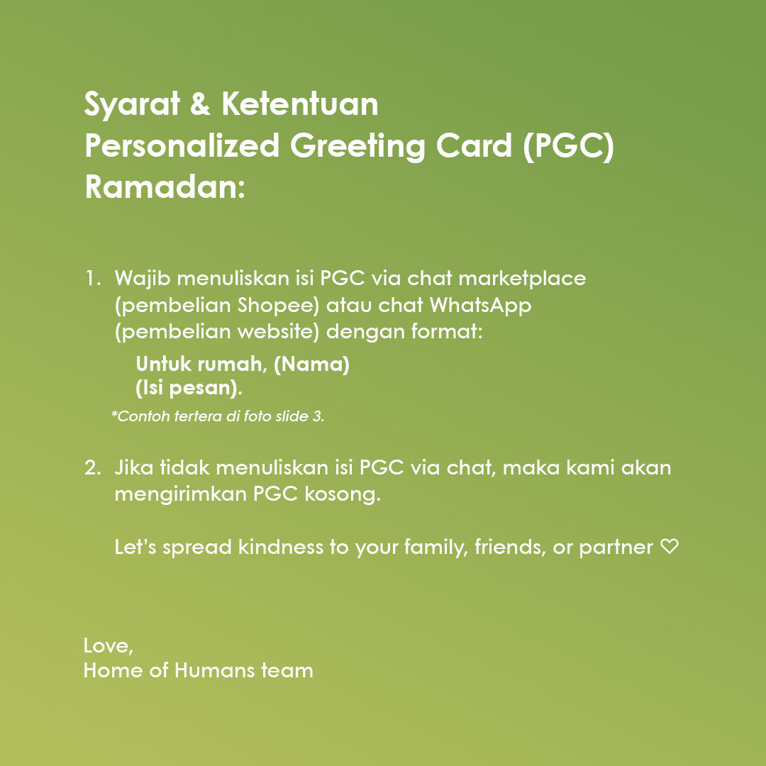 HOME OF HUMANS - Personalized Greeting Card Ramadan